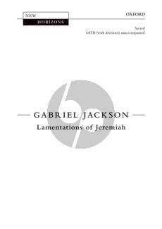 Jackson Lamentations of Jeremiah SATB (with divisions) a Capella