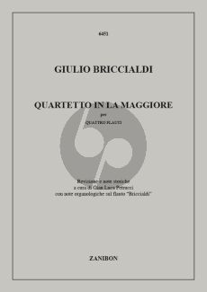 Briccialdi Quartetto A-major 4 Flutes (Score/Parts) (Gian-Luca Petrucci)