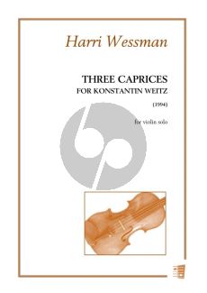 Wessman Three Caprices for Konstantin Weitz for Violin Solo