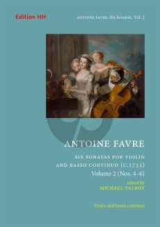 Favre 6 Sonatas Vol. 2 No. 4 – 6 Violin and Bc (edited by Michael Talbot)