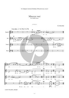 Matsushita Miserere Mei SATB a Capella (Latin)