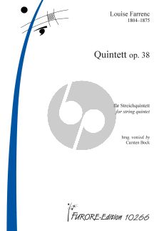 Farrenc Quintett Op. 38 2 Violinen, Viola, Violoncello und Kontrabass (Part./Stimmen) (Carsten Bock)