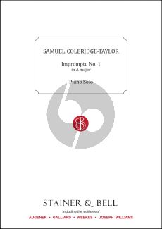 Coleridge-Taylor Impromptu No. 1 in A-major for Piano Solo