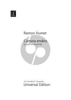 Humet Camina Endins for Mixed Choir SSAATTBB Choralscore