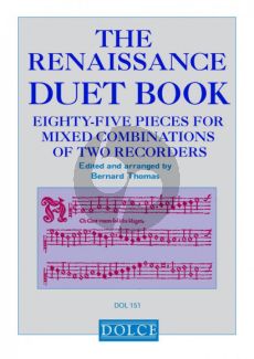 The Renaissance Duet Book for 2 Recorders Mixed Combinations (edited by Bernard Thomas)