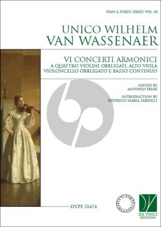 Wassenaer 6 Concerti Armonici 4 Violins obl.-Viola-Violoncello obl. and Continuo (Score/Parts)