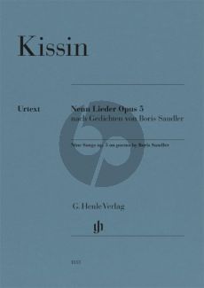 Kissin Nine Songs Op. 5 on Poems by Boris Sandler