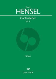 Hensel Gartenlieder Op. 3 SATB Partitur (dt./engl.) (Lorenz Adamer)