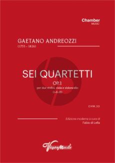 Andreozzi 6 Quartets Op. 1 Vol. 1 No. 1 - 3 2 Violins-Viola and Cello (Score/parts) (edited by Fabio di Lella)