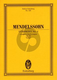 Mendelssohn Symphony No.4 A-major Op.90 "Italian" Study Score (edited by Boris von Haken)