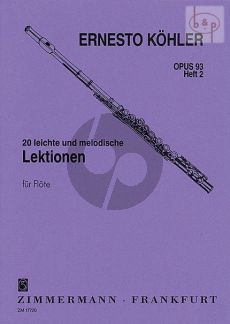 20 leichte und melodische Lektionen Op.93 Vol.2 Flöte