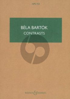 Bartok Contrasts Clarinet-Violin and Piano (Study Score) (edited by Peter Bartok and Nelson Dellamaggiore)