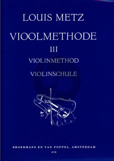 Metz Vioolmethode Vol.3 (Violin Method / Violine Schule)