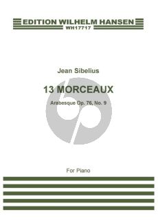 Sibelius 13 Morceaux Op.76 No.9 Arabesque for Piano