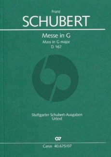 Schubert Messe G-dur D.167 STB soli-Chor und OrchesterTaschenpart. (Studienpartitur) (Bernhard Paul)