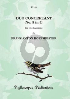 Hoffmeister Duo Concertant No.5 C-major 2 Bassoons (2 Scores) (edited by C.M.M. Nex and F.H. Nex)