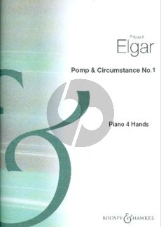 Elgar Pomp and Circumstance March No.1 Op.39 No.1 Land of Hope and Glory for Piano 4 Hands (Arranged by Adolf Schmid)