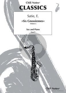 Satie Six Gnossiennes Vol.2 for Alto or Soprano/Tenor Sax with Piano (Arranged by Thomas Peter-Horas)