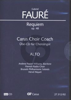 Faure Requiem Op. 48 Soli-Chor-Orchester Alt MP3-CD (Fassung Sinfonieorchester 1900) (Carus Choir Coach)