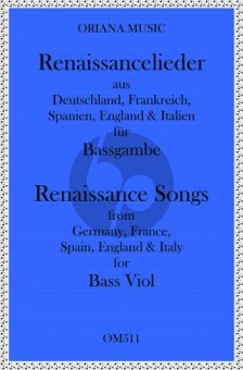 Renaissance Songs for 2 Bass Viols (Easy) (arranged by Johanna Valencia and Richard Carter)