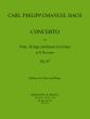 Bach Concerto B-flat major WQ.167[H.435] Flute-Strings-Bc (piano red.) (Lasocki-Block)