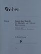 Weber Concertino Op.26 Clarinet and Orchestra Edition for Clarinet and Piano (edited by Norbert Gertsch, Piano reduction Johannes Umbreit) (Henle-Urtext with Urtext and Bärmann parts)