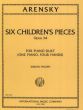 Arensky Childrens Pieces Op.34 Piano 4 hds (Isidor Philipp)