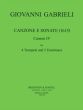 Gabrieli Canzone e Sonate (1615) Canzon IV 4 Trumpets and 2 Trombones (Score/Parts)