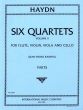 Haydn 6 Quartets Vol.2 for Flute, Violin, Viola and Violoncello (Parts) (edited by Jean-Pierre Rampal)