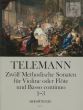 Telemann 12 Methodische Sonaten Vol.1 No.1-3 Flote[Violine] und Bc (nach dem Erstdruck von Winfired Michel und Christine Gevert)