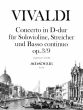 Vivaldi Konzert D-dur RV 230 (Op.3 No.9) Violine-Streicher-Bc (L'Estro Armonico) Partitur (Yvonne Morgan)