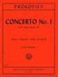 Prokofieff Concerto No.1 D-major Op.19 for Violin and Orchestra Eidtion for Violin and Piano (Edited by David Oistrach)