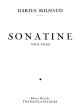 Milhaud Sonatine Opus 354 Piano