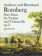 Romberg 3 Duos Op.2 for Violin and Violoncello Score and Parts (edited by B.Pauler) (Composed together with Bernhard Romberg {1767 - 1841])