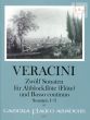 Veracini 12 Sonaten Vol.1 No.1 - 3 Treble Recorder [Flute/Violin]-Bc (edited by Winfried Michel)