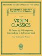 Album Violin Classics - 19 Pieces by 10 Composers for Violin and Piano (Intermediate to Advanced Level)