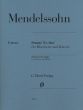 Mendelssohn Sonata E-flat major Clarinet (Bb) and Piano (edited by Ernst Herttrich) (Henle-Urtext)