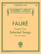 Faure 25 Selected Songs Low Voice-Piano