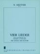 Medtner 4 Lieder nach Dichtungen von Puschkin und Tjutschew Op.45 fur Gesang und Klavier (Duetsch/English/Russisch)