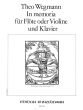 Wegmann In Memoria Paul Forster Flöte oder Violine und Klavier