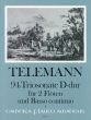 Telemann 94. Triosonate D-dur Twv 42:D5 Tafelmusik III fur 2 Floten un Bc (Herausgegeben von Bernhard Pauler - Continuo Willy Hess)