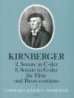 KIrnberger Sonate No.2 C-dur/No.8 G-dur fur Flote und Klavier (Wiese/Kostujak) (from 'Vermischte Musikalien [1769])