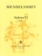 Mendelssohn Jugendsinfonie No. 6 Es-dur Streicher Partitur (Hellmuth Christian Wolff)