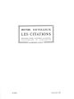 Dutilleux Les Citations Diptique pour Hautbois-Clavecin-Contrebasse et Percussion (Parties)