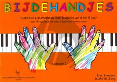 Bijdehandjes Lesboek 2 (Auditieve pianomethode voor kinderen van 6 tot 8 jaar met 40 opdrachten voor beginnend noten lezen)