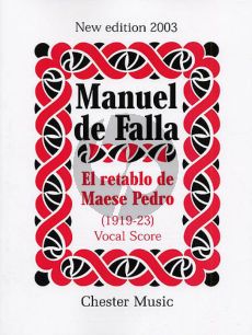 Falla El Retablo de Maese Pedro Vocal Score (New edition 2003)