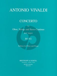 Vivaldi Concerto C-major (RV 452) Oboe-Strings-Bc. (piano red.) (Caldini)