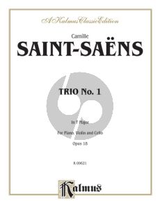 Saint Saens Trio No.1 F-major Op.18 Violin-Cello and Piano Score and Parts