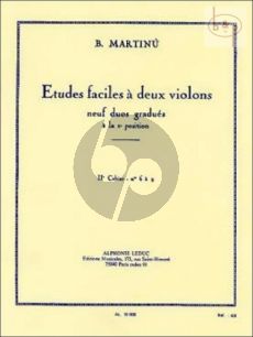 Martinu Etudes Faciles Vol. 2 2 Violons (No. 6 - 9)