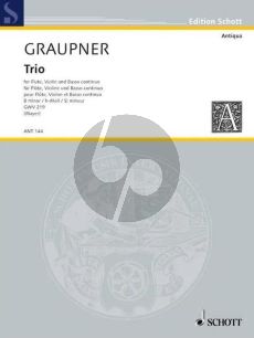 Graupner Trio B-minor GWV 219 Flute-Violin and Bc (Score/Parts) (edited by Vanessa Mayer)